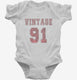 1991 Vintage Jersey white Infant Bodysuit