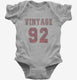 1992 Vintage Jersey grey Infant Bodysuit