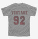 1992 Vintage Jersey grey Youth Tee
