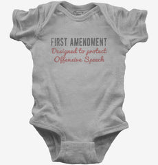 1st Amendment Protecting Offensive Speech Baby Bodysuit