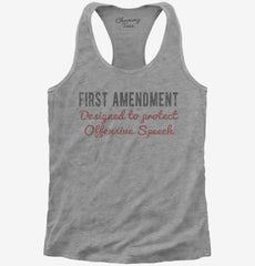 1st Amendment Protecting Offensive Speech Womens Racerback Tank