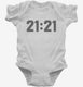 21:21 white Infant Bodysuit
