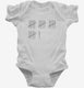 21st Birthday Tally Marks - 21 Year Old Birthday Gift white Infant Bodysuit