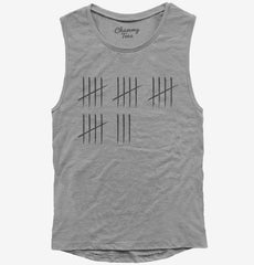 23rd Birthday Tally Marks - 23 Year Old Birthday Gift Womens Muscle Tank