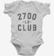 2700lb Club white Infant Bodysuit