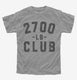 2700lb Club grey Youth Tee