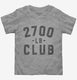 2700lb Club grey Toddler Tee