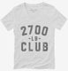 2700lb Club white Womens V-Neck Tee