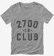 2700lb Club grey Womens V-Neck Tee