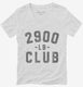 2900lb Club white Womens V-Neck Tee