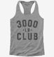 3000lb Club grey Womens Racerback Tank