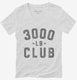 3000lb Club white Womens V-Neck Tee