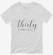 30 and Fabulous 30th Birthday white Womens V-Neck Tee