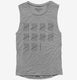 51st Birthday Tally Marks - 51 Year Old Birthday Gift grey Womens Muscle Tank