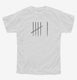 6th Birthday Tally Marks - 6 Year Old Birthday Gift white Youth Tee