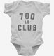 700lb Club white Infant Bodysuit