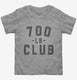 700lb Club grey Toddler Tee