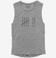 7th Birthday Tally Marks - 7 Year Old Birthday Gift Womens Muscle Tank