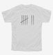 7th Birthday Tally Marks - 7 Year Old Birthday Gift white Youth Tee