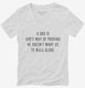A Dog Is Gods Way Of Proving He Doesn't Want Us To Walk Alone white Womens V-Neck Tee