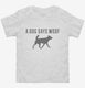 A Dog Says Woof white Toddler Tee