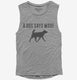 A Dog Says Woof grey Womens Muscle Tank