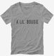 A Lil Bougie grey Womens V-Neck Tee