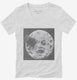 A Trip To The Moon white Womens V-Neck Tee