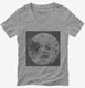 A Trip To The Moon grey Womens V-Neck Tee
