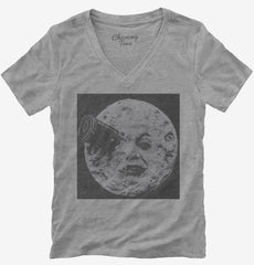A Trip To The Moon Womens V-Neck Shirt