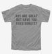 Abs Are Great But Have You Tried Donuts grey Youth Tee