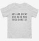 Abs Are Great But Have You Tried Donuts white Toddler Tee