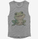 Adorable Frog grey Womens Muscle Tank