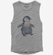 Adorable Happy Penguin grey Womens Muscle Tank