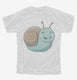 Adorable Happy Snail white Youth Tee