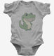 Adorable Little Alligator grey Infant Bodysuit