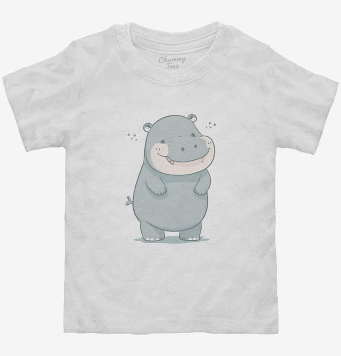 Adorable Smiling Hippo Toddler Shirt