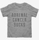 Adrenal Cancer Sucks grey Toddler Tee