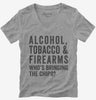 Alcohol Tobacco And Firearms Whos Bringing The Chips Womens Vneck