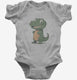 Alligator Graphic grey Infant Bodysuit