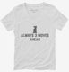 Always 3 Moves Ahead Funny Chess Club white Womens V-Neck Tee
