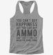 Ammo Is Happiness grey Womens Racerback Tank