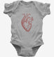 Anatomical Heart grey Infant Bodysuit