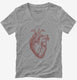 Anatomical Heart grey Womens V-Neck Tee