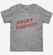 Angry Feminist grey Toddler Tee