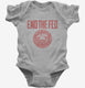 Anti Federal Reserve System Logo grey Infant Bodysuit