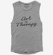 Art Is Therapy grey Womens Muscle Tank