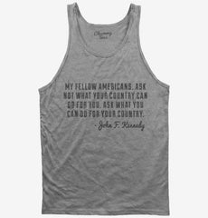 Ask What You Can Do For Your Country JFK Quote Tank Top