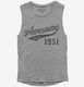 Awesome Since 1951 Birthday grey Womens Muscle Tank