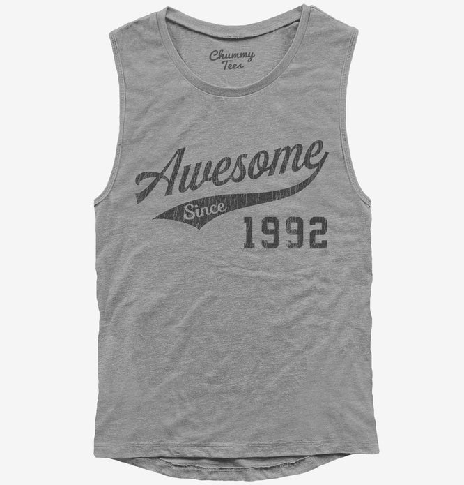 Awesome Since 1992 Birthday Womens Muscle Tank
